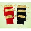 Custom Gold Blocking Promotion Drawstring Velvet Gift Bag